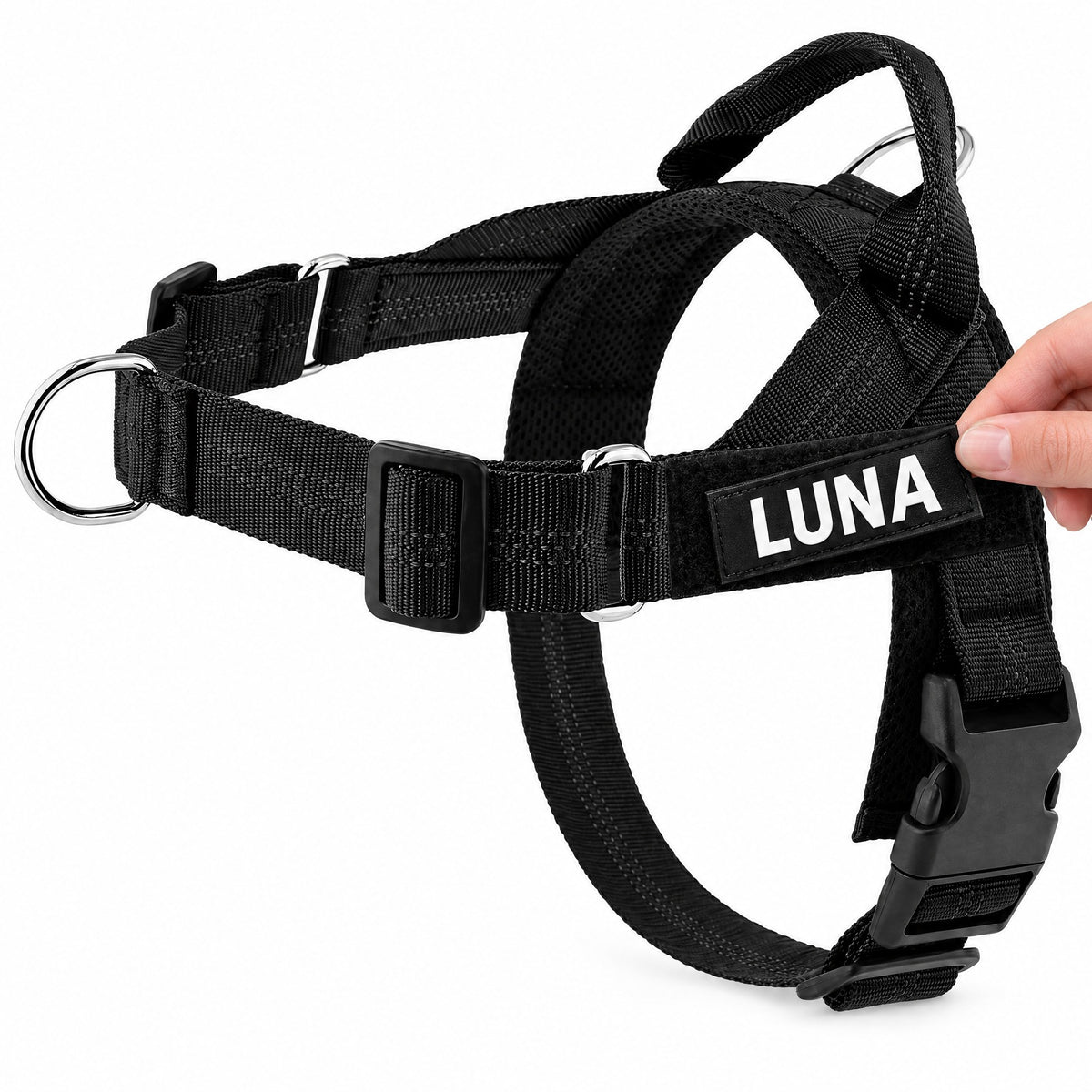 Le patch personnalisable se fixe sur la bande velcro du harnais LOYA